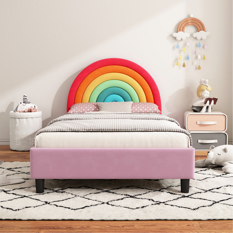 Lit plateforme tapissier Rainbow Design