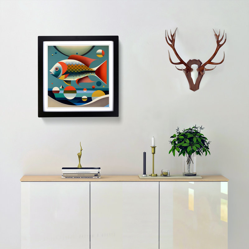 Single Picture Frame Print on Wood, Black