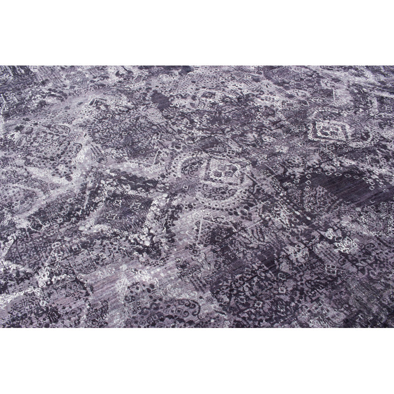 Avant-Garde Hand Knotted Area Rug in Purple