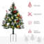 Arbre de Noël artificiel pré-éclairé pour hall d'entrée d'extérieur 2,5 pi / 30 po 2,5 po