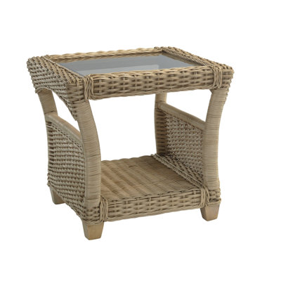 Gracie Glass Top End Table