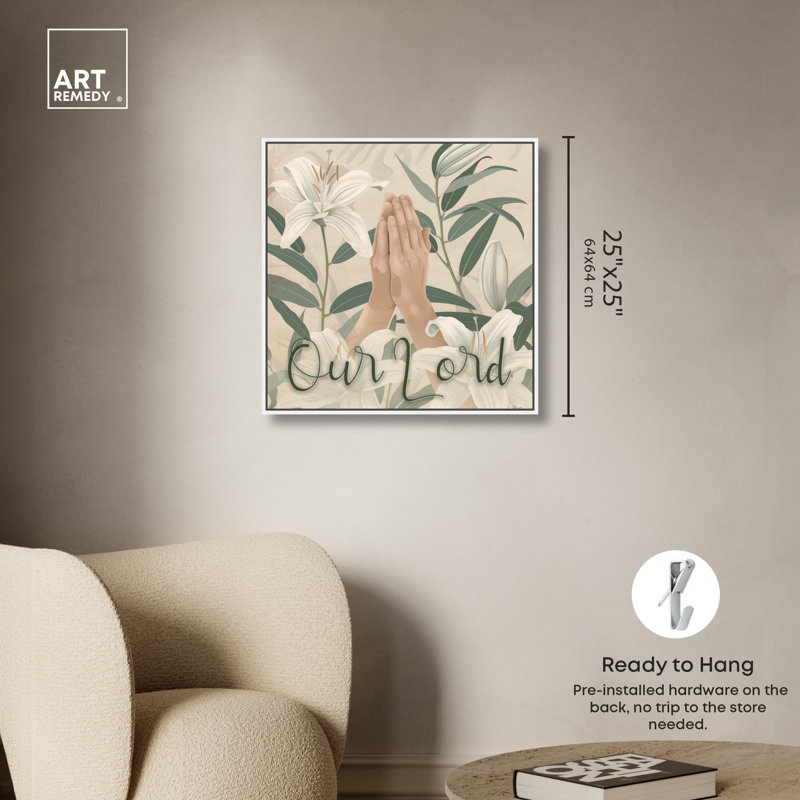  Our Our Christian Christian, art mural encadré sur toile, cadre blanc, 24 x 24, 25"H x 25"W, White Frame