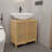 Large Capacity Bamboo Bathroom Storage Cabinet with Drawers, Natural Solid Bamboo Shelving Unit for Towels & Cosmetics, Eco-Friendly Bathroom Organizer
