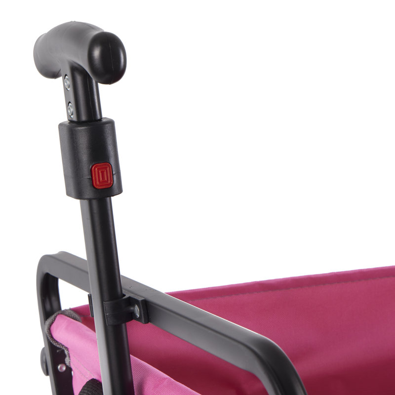 Seina Heavy Duty Compact Folding 150 Pound Capacity Outdoor Utility Cart, Pink