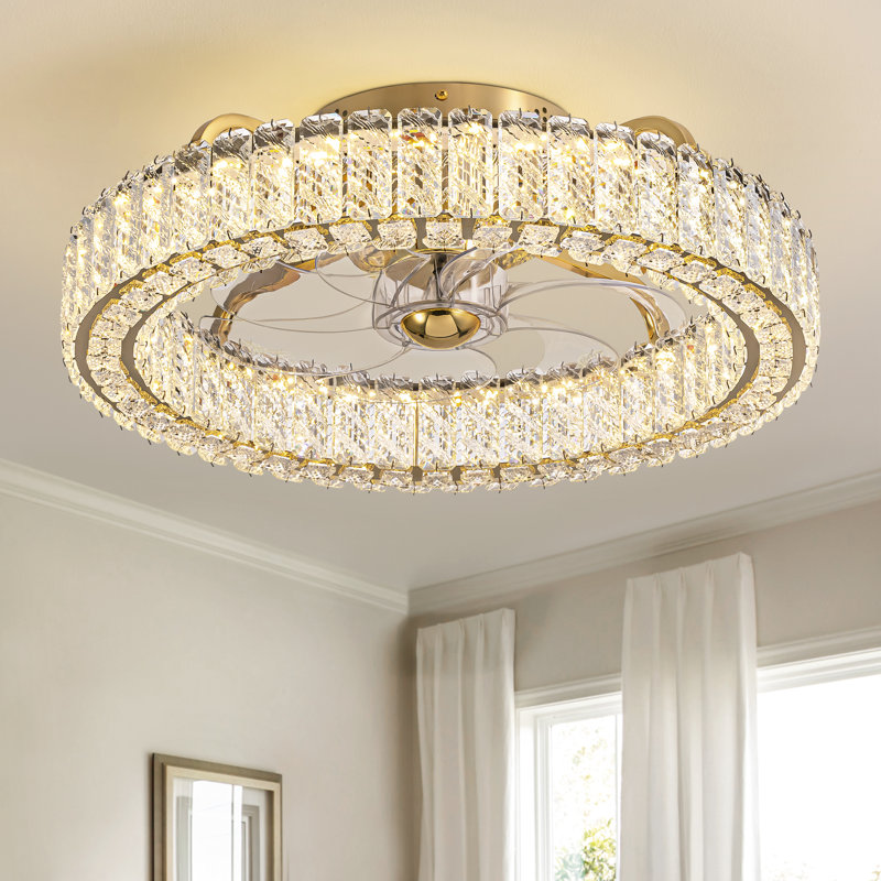 Crystall Dimmable Crystal Ceiling Fan