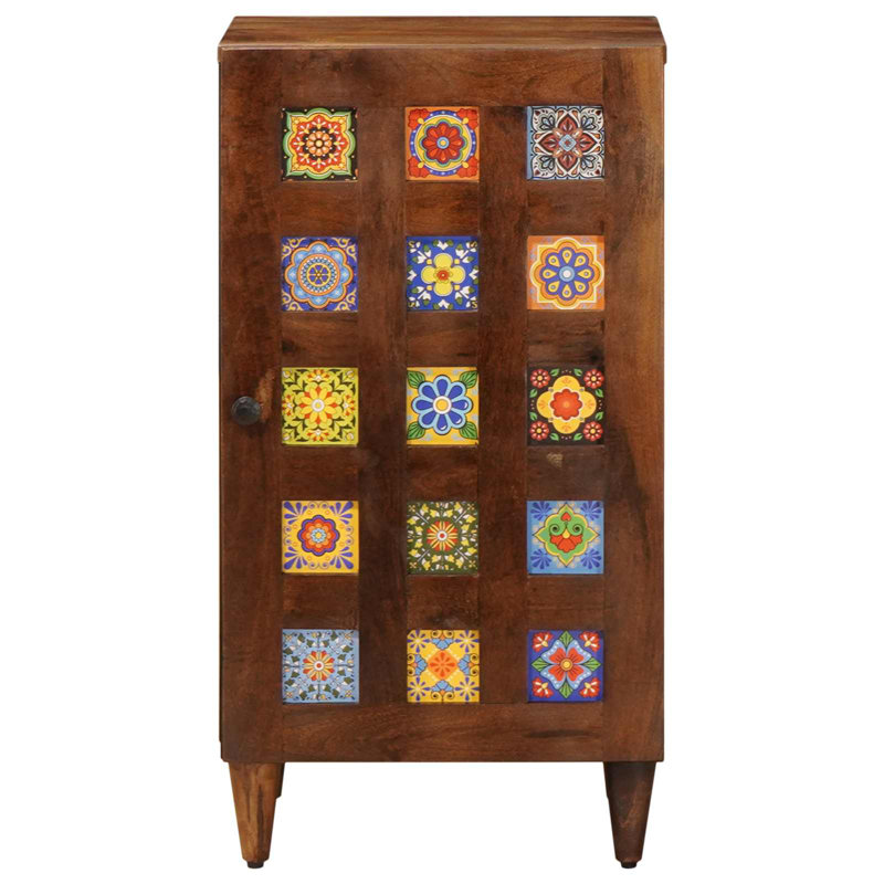 Solid Wood Rectangle Accent Cabinet