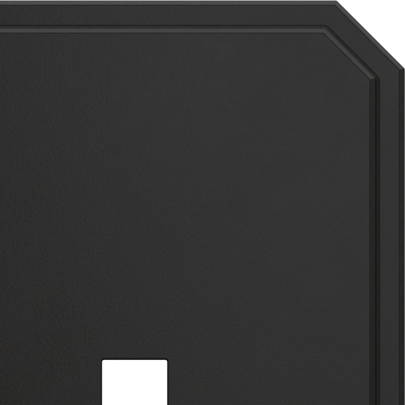 Franklin Brass Stepped Geometric 1-Gang Light Switch/Toggle Wall Plate, Black