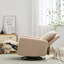 Fauteuil inclinable oscillant avec fonction pivotante et revêtement en lin-116844432