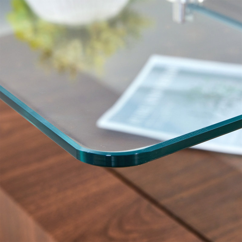 Modern Two-Tier Square Coffee Table with Stylish Design and Practical Storage