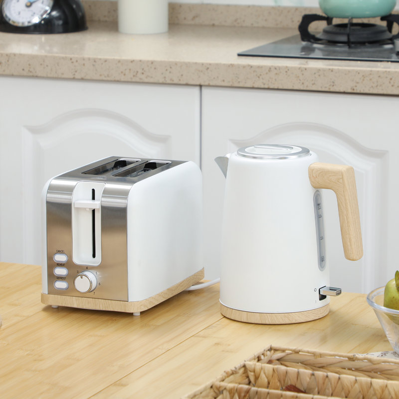 Kettle and Toaster Set, White
