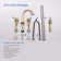 Circular X 2-handle 8" Widespread Bathroom Faucet with Pop Up Drain