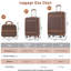 Valise à roulettes Hardshell 3 pièces 20 "+24" Valise avec serrure TSA, brun clair-132487235-132487234