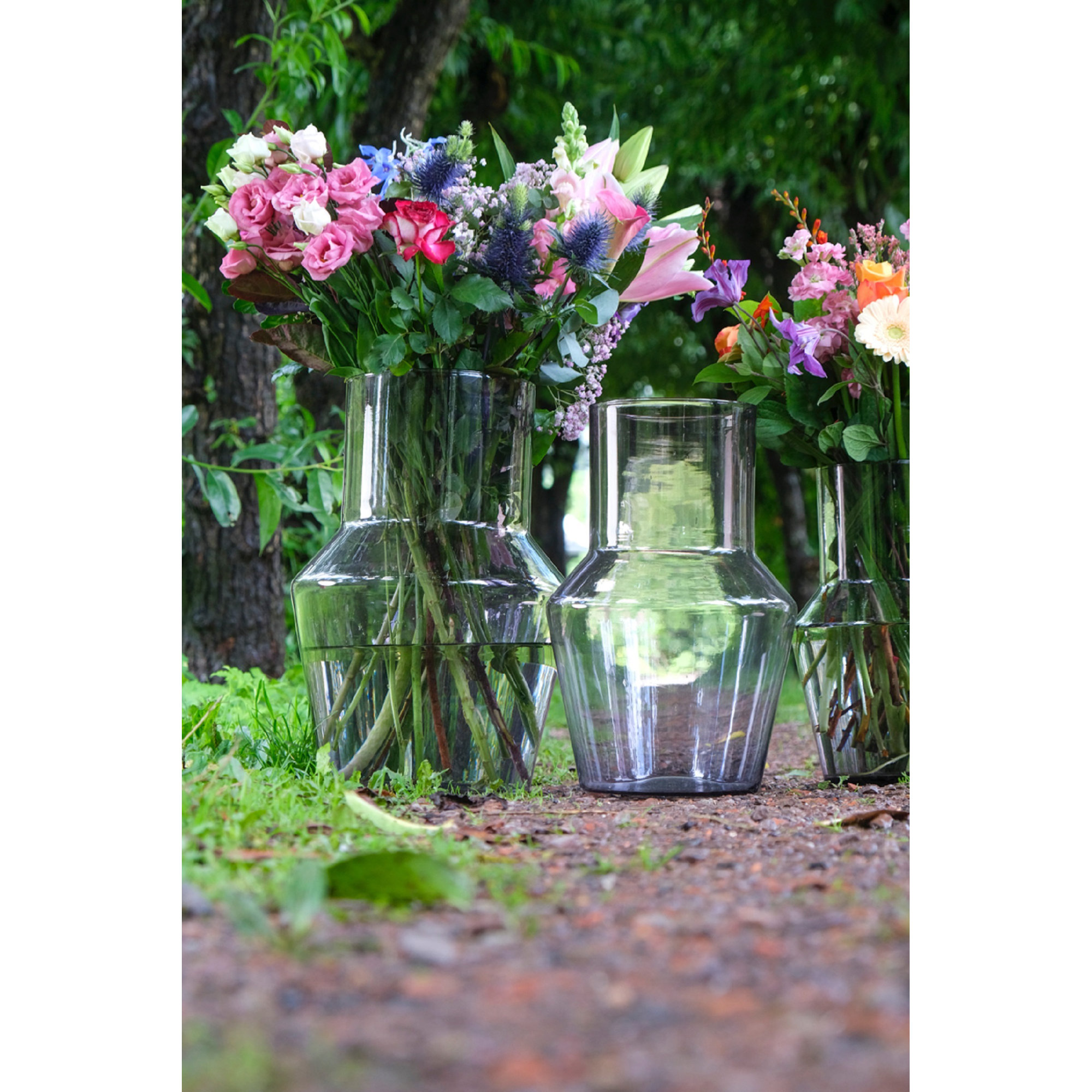 Evie Mouthblown Recycled Glass Vase, 15.75" H x 11.02" W x 11.02" D, Purple