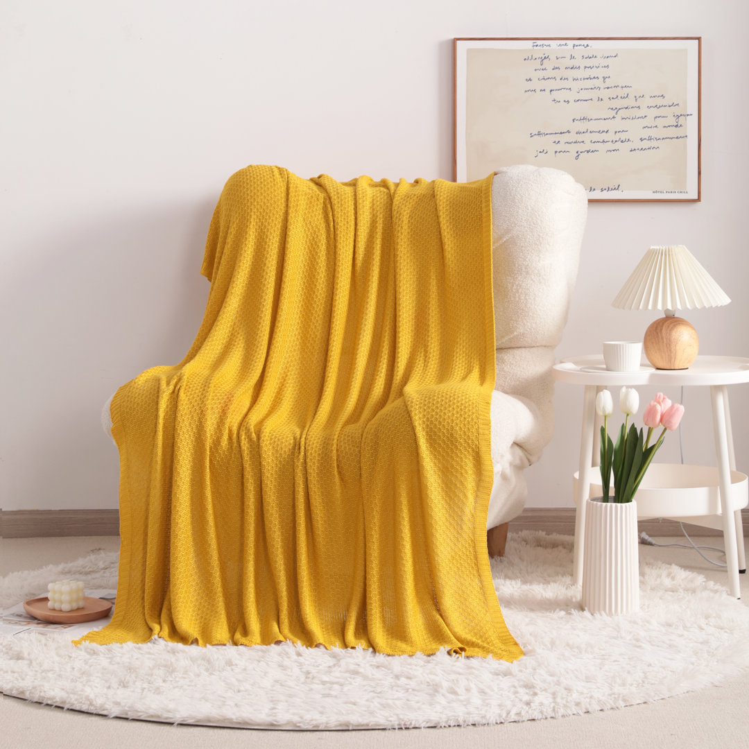 Cable Knit Throw Blanket, 3 lbs Soft and Breathable Throw Blanket, Soft and Breathable Touch - NTBAY NTBAY 