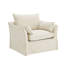 Ensemble de salon 3 pièces en lin Shane Beige (canapé, causeuse, fauteuil)