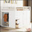 Lit mezzanine en bois avec garde-robe, armoires et tiroirs Kayilan