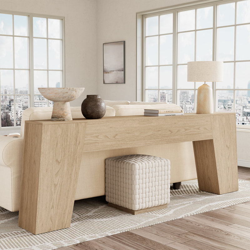 Console de canapé extra longue pour le hall d'entrée, grande table de ferme en bois de 78 pouces derrière le canapé