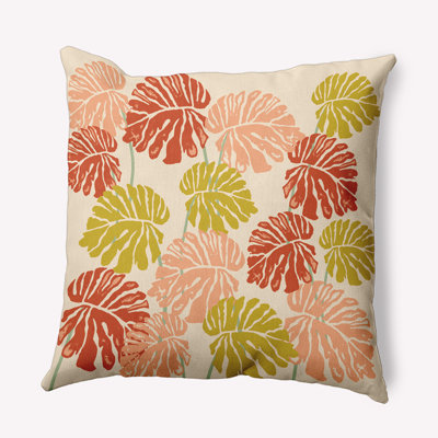 Floral Polyester Throw Pillow