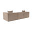 Élégant canapé 3 places, cappuccino, 106,3 x 25,6 x 37,4 pouces | Structure 100% charme, 100% tissu de lin, 32 mousse pour plus de confort | Pieds en plastique robustes, parfaits pour le salon et les espaces modernes, design élégant-2011119805