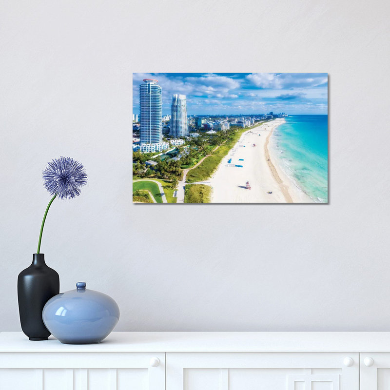 Miami Beach Florida 1 Piece Wall Art on Canvas, 30.48 cm H x 45.72 cm W, Wrapped Canvas
