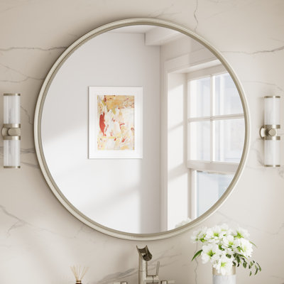 Round Bathroom Mirror with Tempered Glass