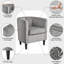 Barrel-Shaped Upholstered Velvet Chair-1461668342