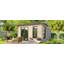 Powersheds 14 x 10ft Apex Log Cabin, Doors to the Left - 44mm