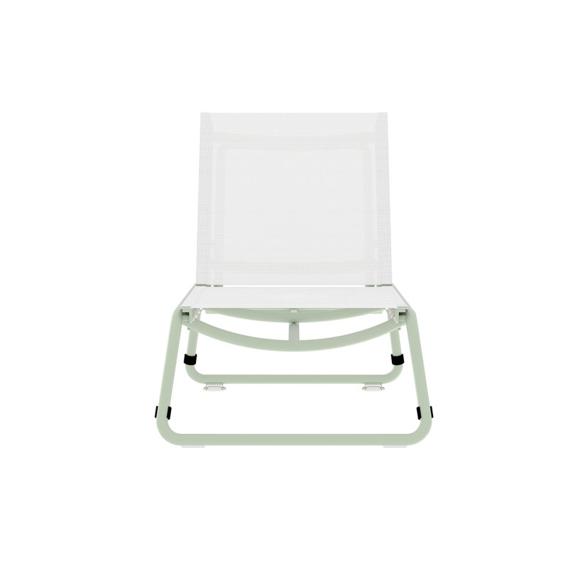 Chaise longue d'extérieur en aluminium thermolaqué Corail, Vert pastel