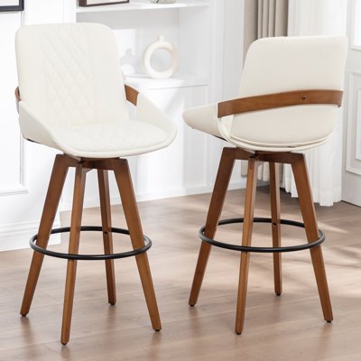 Modern Upholstered Swivel Counter & Bar Stools