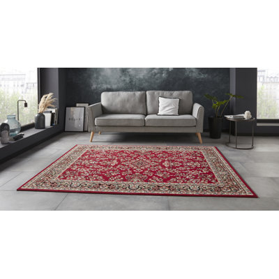 Zabul Tufted Red/Beige/Pink Rug
