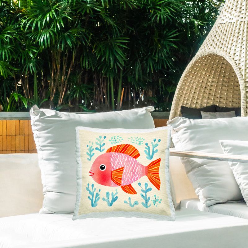 Coussin décoratif Happy Fish & Seaweed
