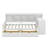 Wooden L-Shape Daybed With Cabinets And Drawers, Desk And Built-In Bookshelf-110439756