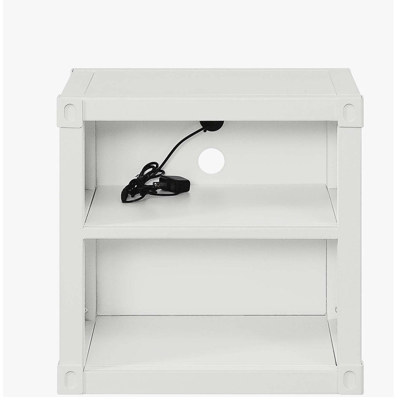 Cargo Finish Nightstand W/USB, White