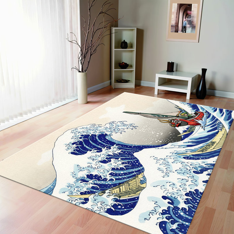 Exquisite Non-Woven Soft Printed Rug with Traditional Oriental Floral Theme in Rich Hues Ideal for Enhancing Home Interiors