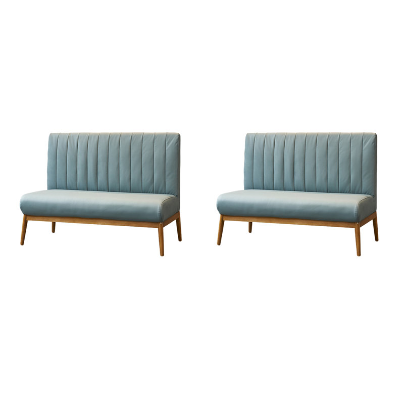 Banc rembourré Nordic Simple Cafe, Bleu clair