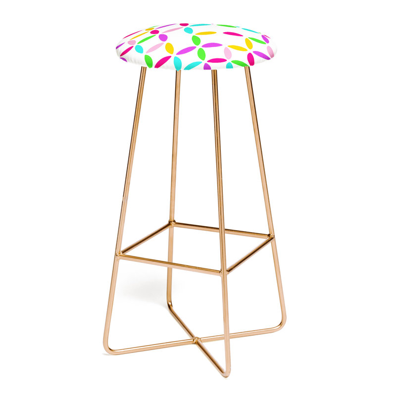 Upholstered Faux Leather Counter Stool