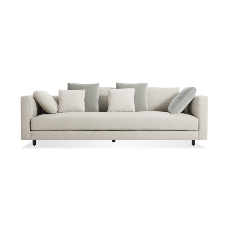 Hands Down Sofa, Tofte Navy Polyester Blend, 35" H x 94" W x 38" D, Camel Velvet/Sanford Navy Polyester Blend