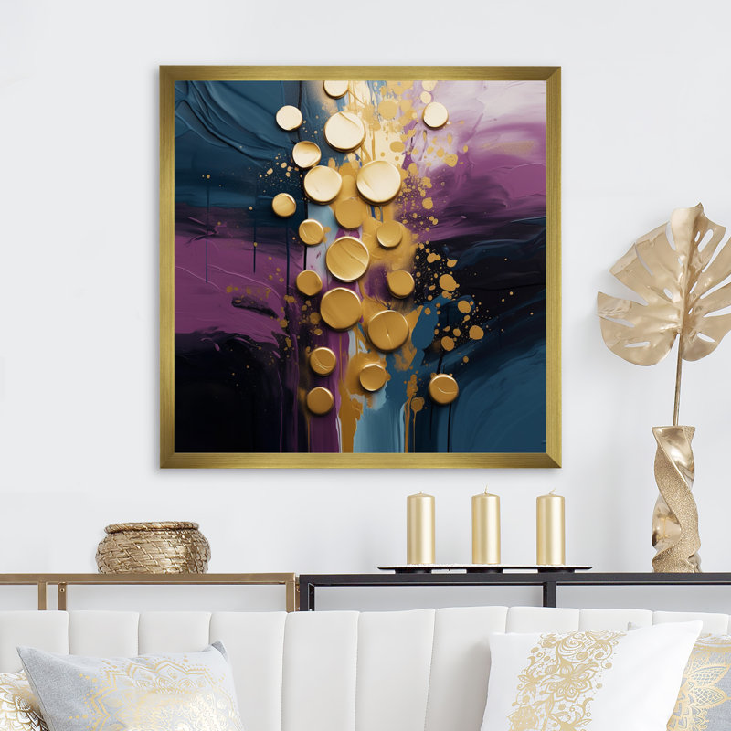 Naytahwaush, réalités mauves et bleues sur toile III - Reproduction d'art sur toile, H 16 po x l 16 po x P 1 po