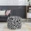 Pouf rond 18 po à imprimé animal