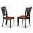 5 Piece Dining Set Includes a Round Dining Room Table with Dropleaf and 4 Kitchen Chairs, 42x42 Inch, Black & Cherry-538234556-538234532