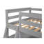 Lit mezzanine simple avec bureau et tablettes, deux tiroirs intégrés, gris