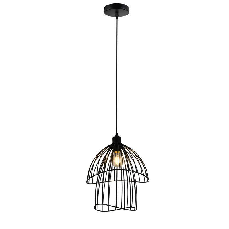 Luminaire suspendu en forme de cage à trois niveaux