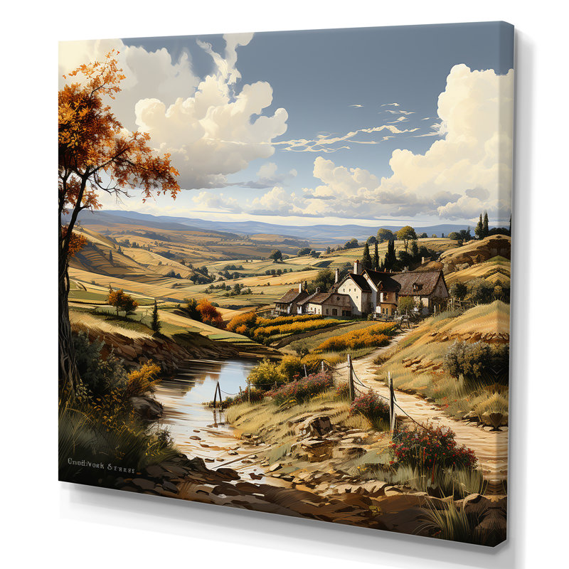 Vineyard Charm Landscape III, Toile tendue, H 24 po x l 24 po
