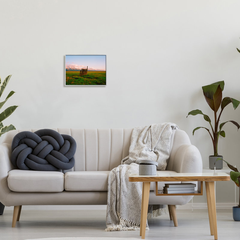 Photographie de cadre photo sur panneau de fibres à densité moyenne Ranch Fence, H 14 po x l 14 po x P 1,5 po