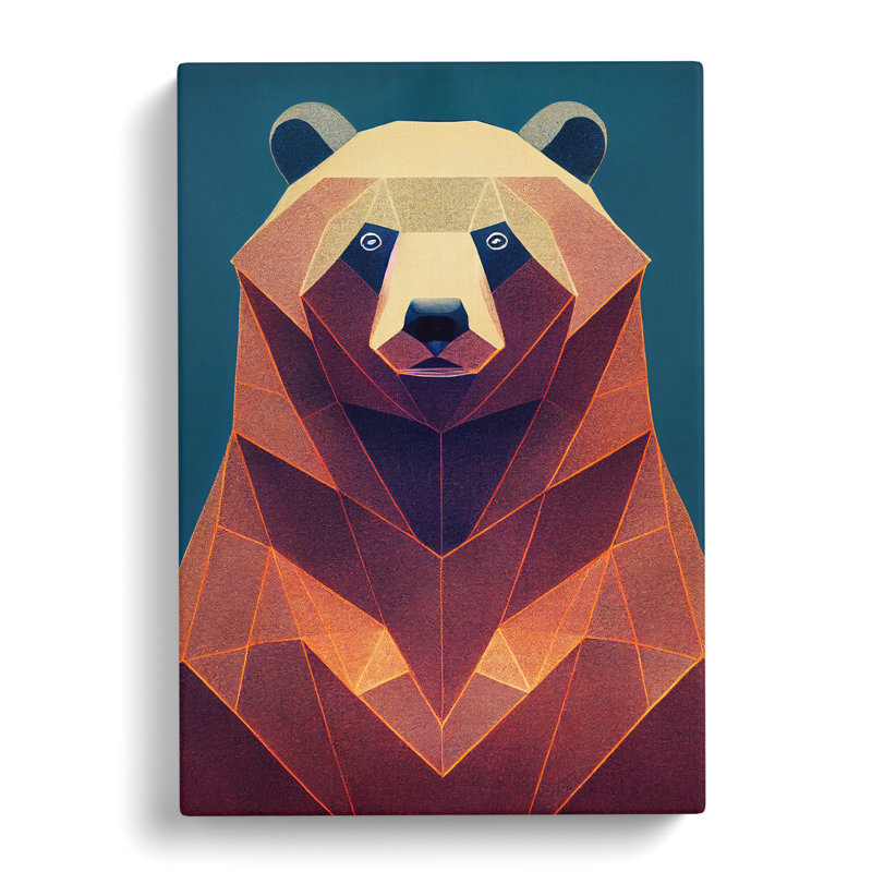 Bear Modern - Wrapped Canvas, 50cm H x 35cm W x 3cm D
