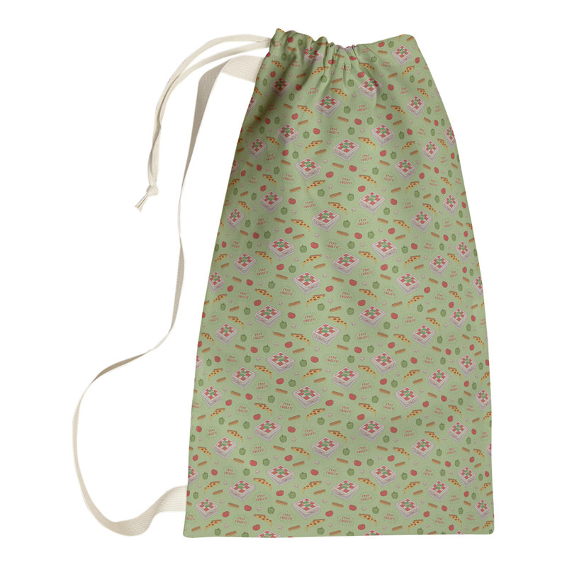 Sac à linge pizza, Grand (H 76,5 po x l 29,5 po x P 1,5 po), Vert clair