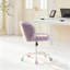 Chaise de bureau artificielle avec base en métal, chaise de bureau pivotante-690595330