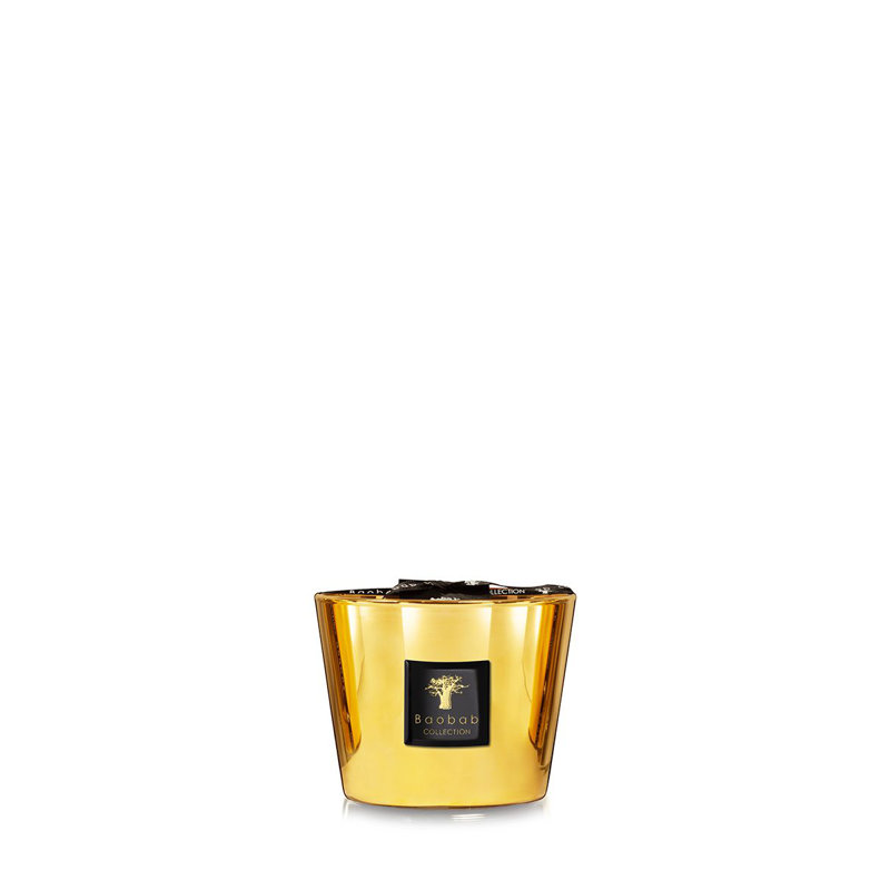 Les Exclusives Aurum Candle, 3.9" H x 5.07" W x 5.07" D