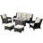 NTC Premium All-Weather Wicker 7 - Person Patio Conversation Set with Cushions-86180017