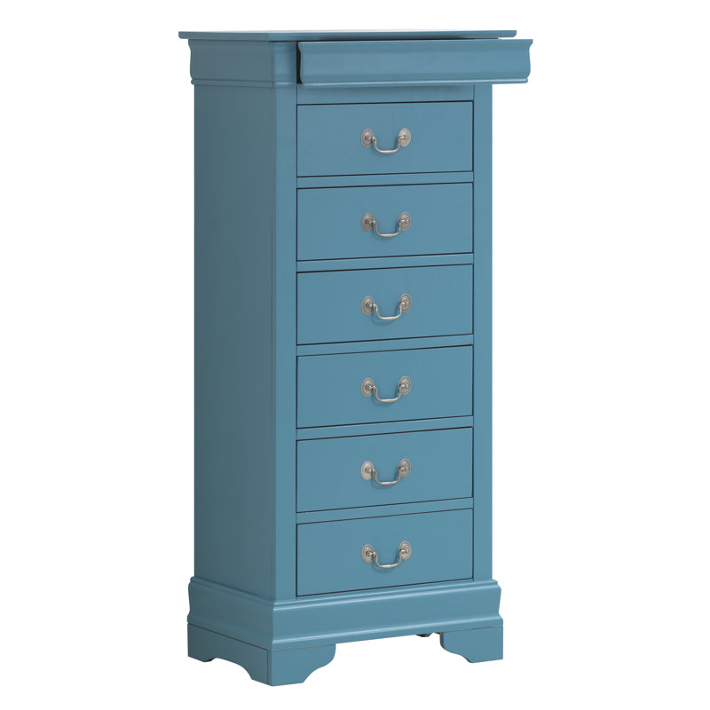 Louis Phillipe 7 Drawer Lingerie Chest, Teal